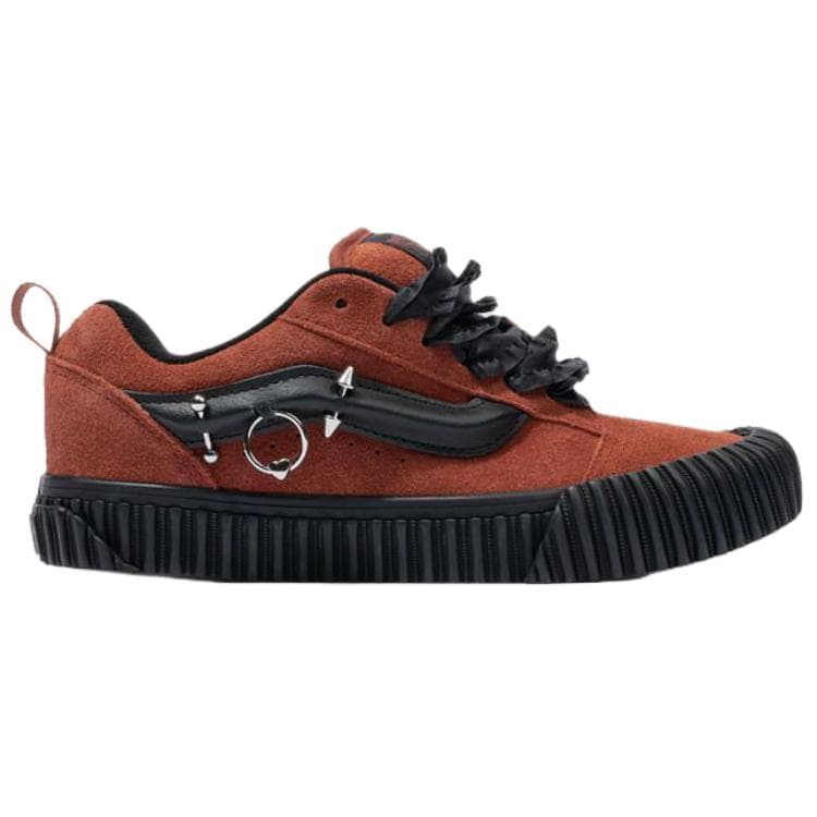 Кроссовки Vans Knu Skool Low Топ Скейтборд Обувь Унисекс Коричнево-черный - изображение 2