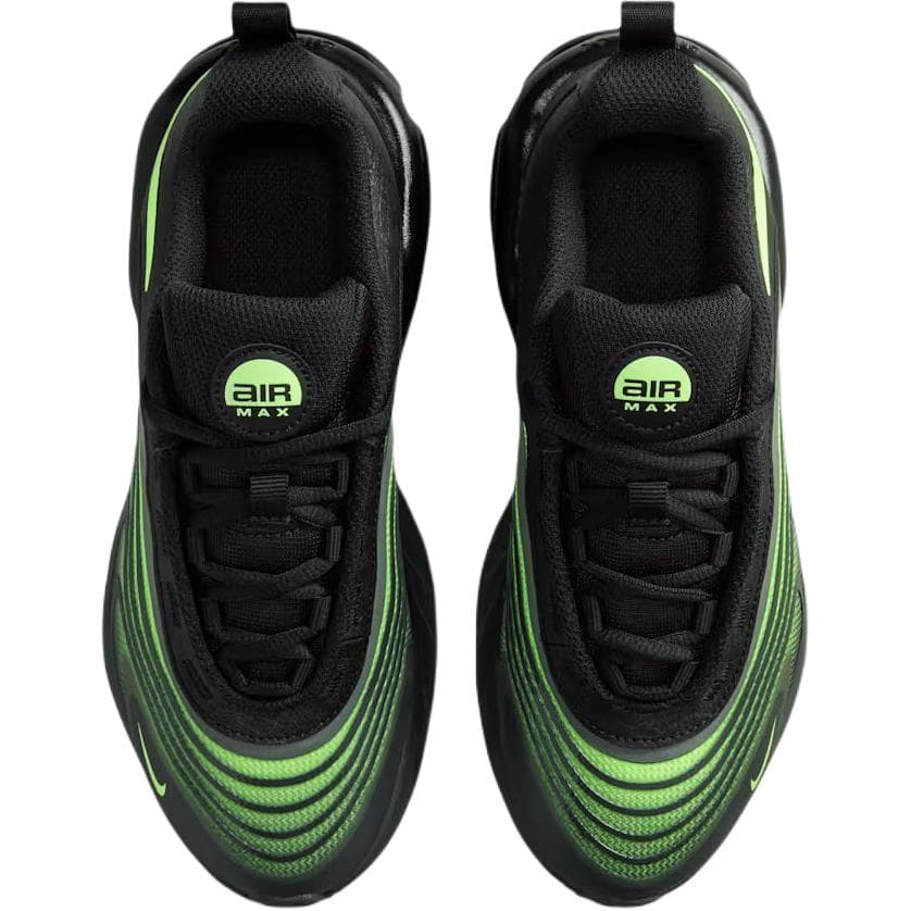 Кроссовки Nike Air MAX Пламя противоскользящая и дышащая низкая повседневная обувь черного и неонового зеленого цвета унисекс - изображение 4