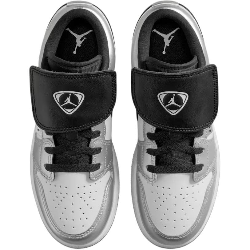 Кроссовки для баскетбола Jordan Air Jordan 1 Oтскок Low Топ Баскетбольные кроссовки Белый серебристый Унисекс - изображение 4