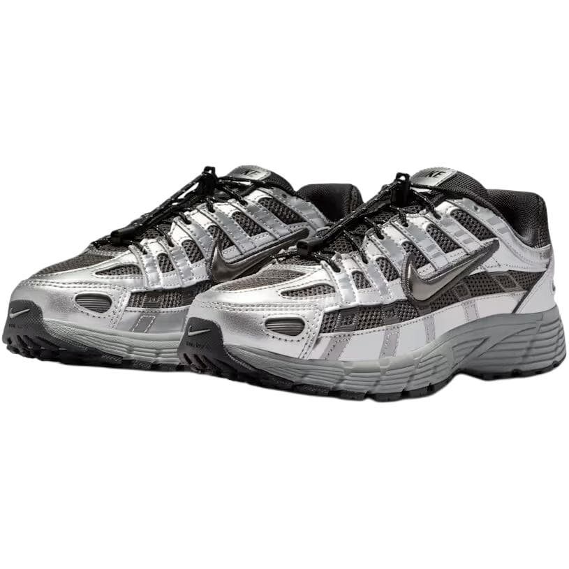 Кроссовки NIKE P 6000 Синтетическая кожа Низкие кроссовки для бега Черные Унисекс - изображение 3