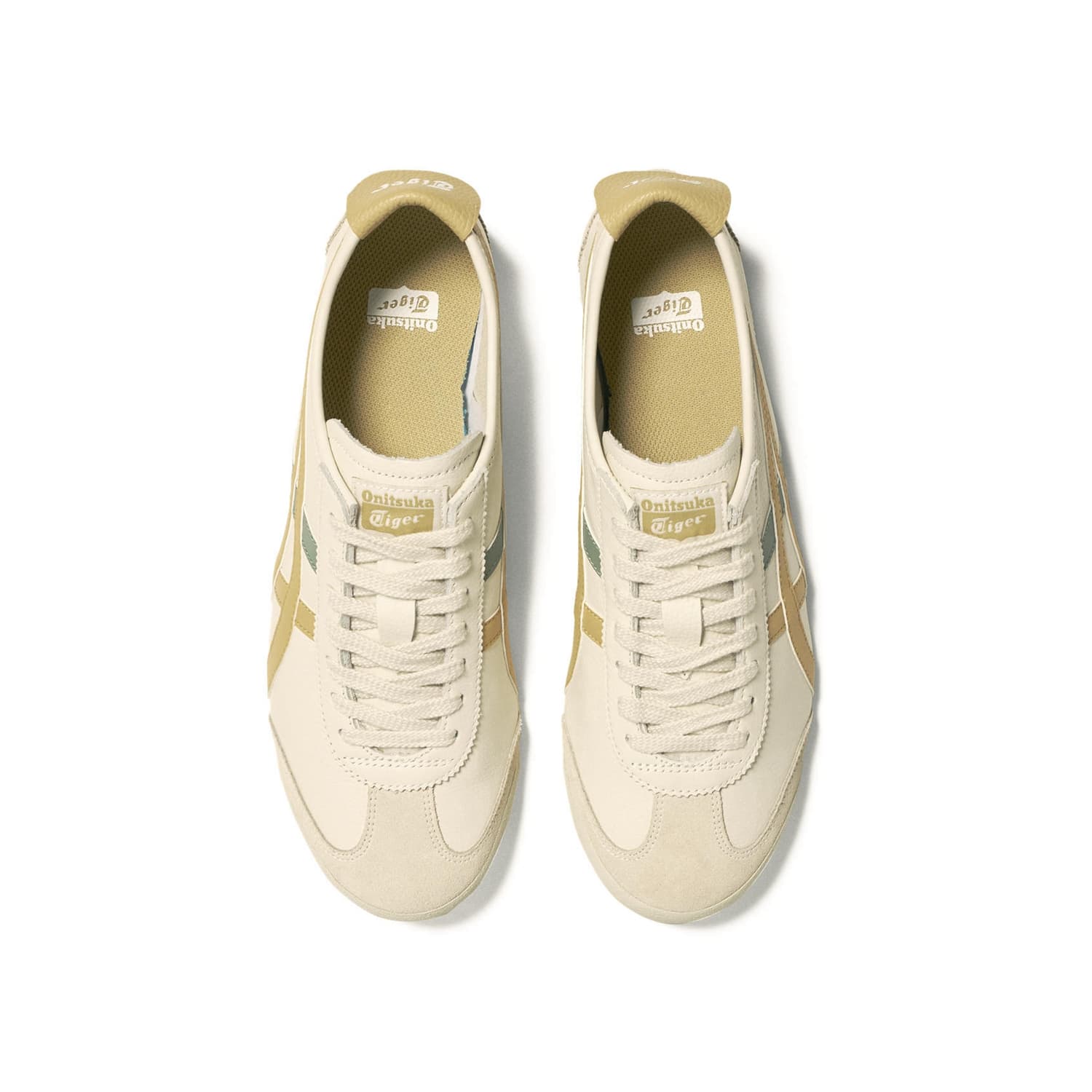 Кроссовки Onitsuka Tiger MEXICO 66 Устойчивая к истиранию Низкая Повседневная Обувь Унисекс Экрю Желтый - изображение 5