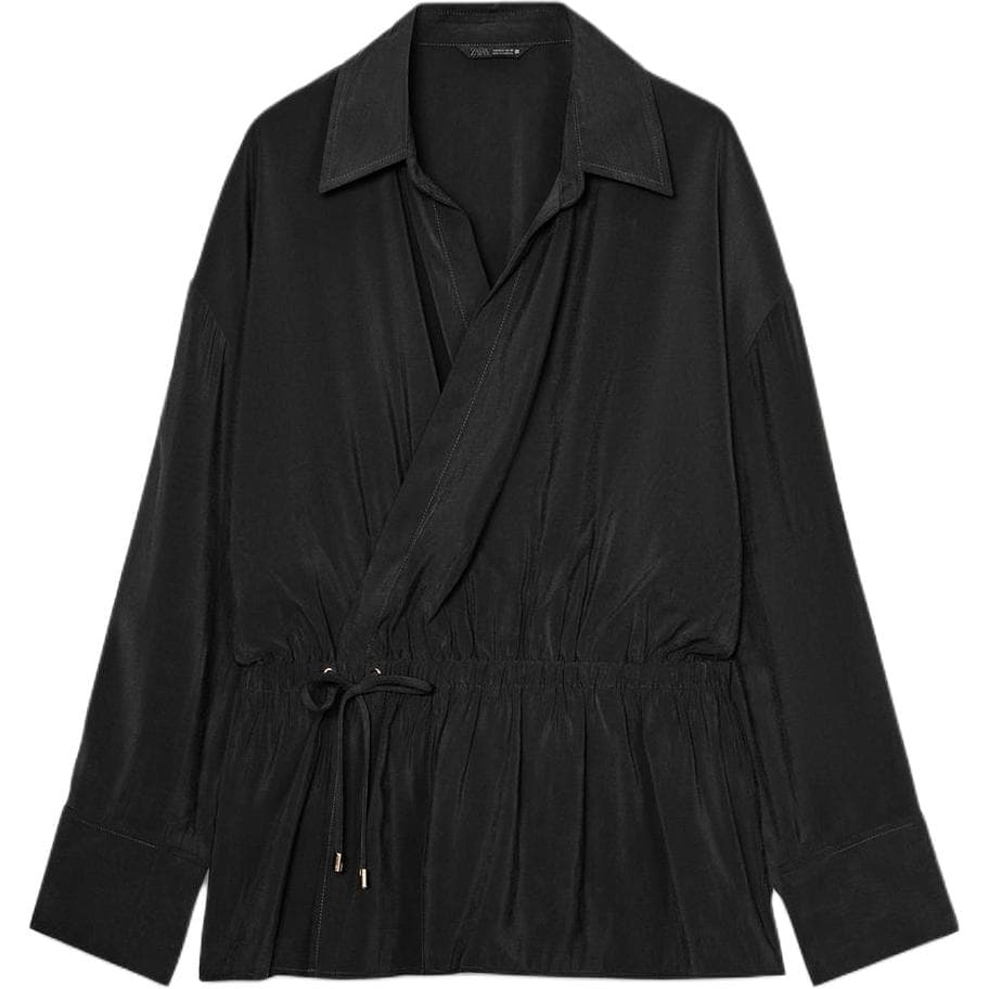 Блузка ZARA Черные Женские Рубашки - изображение 1