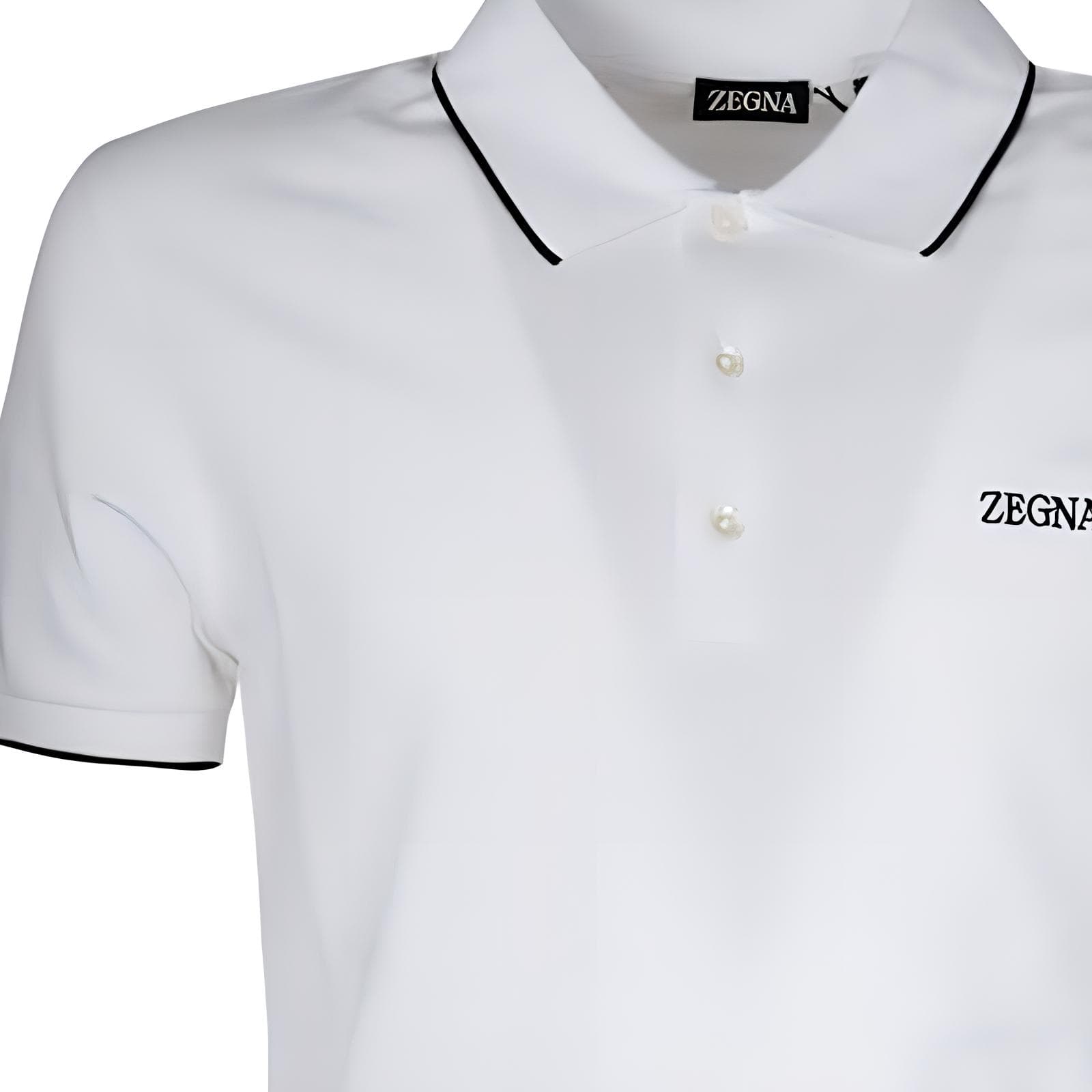 Поло Ermenegildo Zegna Белая Мужская Рубашка Поло - изображение 5