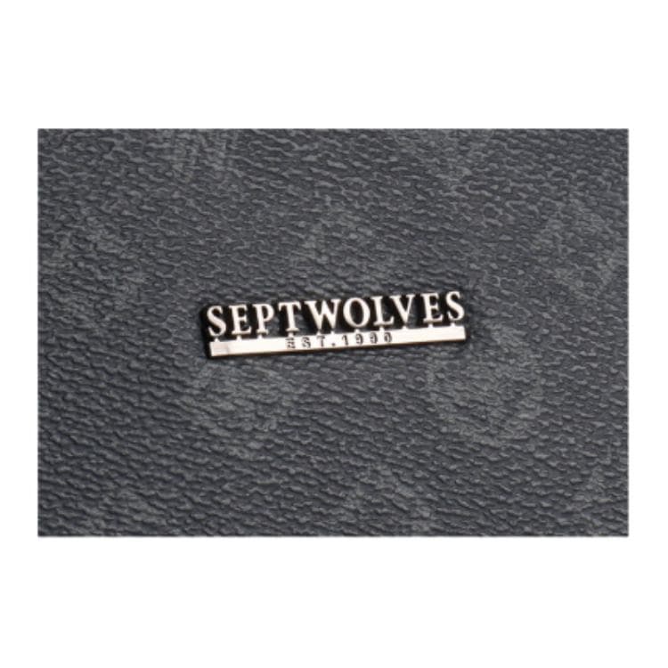 SEPTWOLVES Сумка из синтетической кожи большая мужская черная и серая - изображение 7