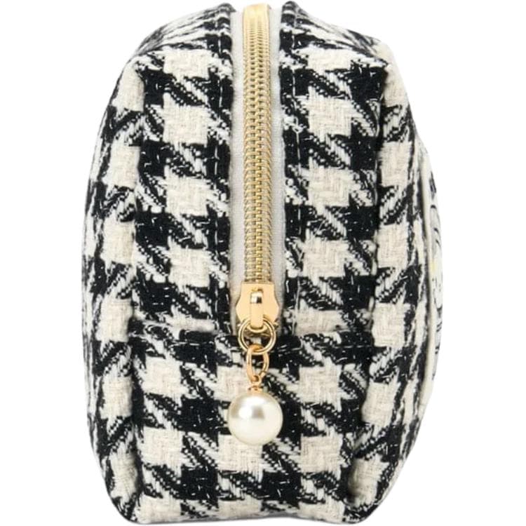 Sanrio Houndstooth Polyester Fiber Путешественный мешок для хранения Женские Черный Белый - изображение 2