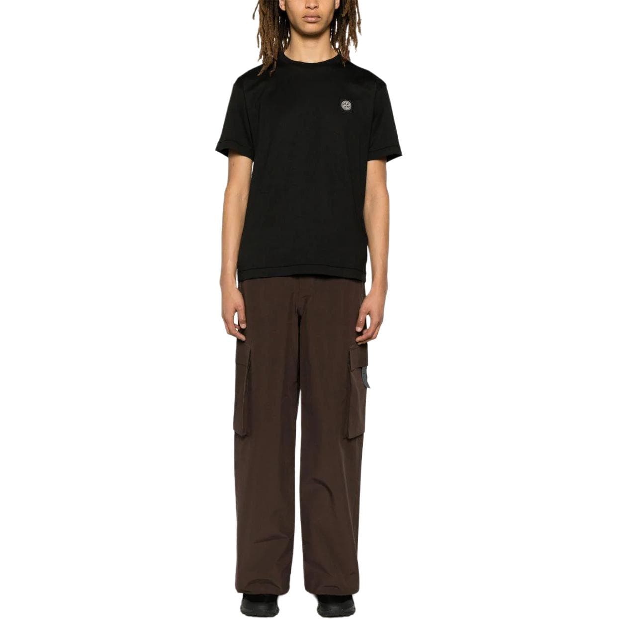 Футболка Stone Island Черные Мужские T-Рубашки - изображение 5