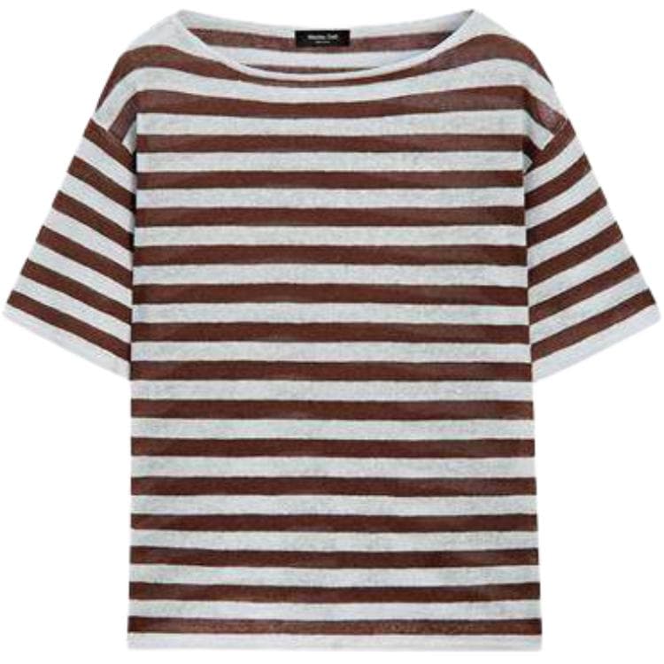 Футболка Massimo Dutti Blue Women's T-Shirts Масимо Дутти Синий Женские Футболки - изображение 1