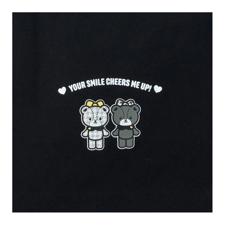 Мини-сумка Sanrio Гусиная лапка Хлопок Волокно Сумка-тоут Сумка для покупок Сумка через плечо Женская Черная - изображение 4