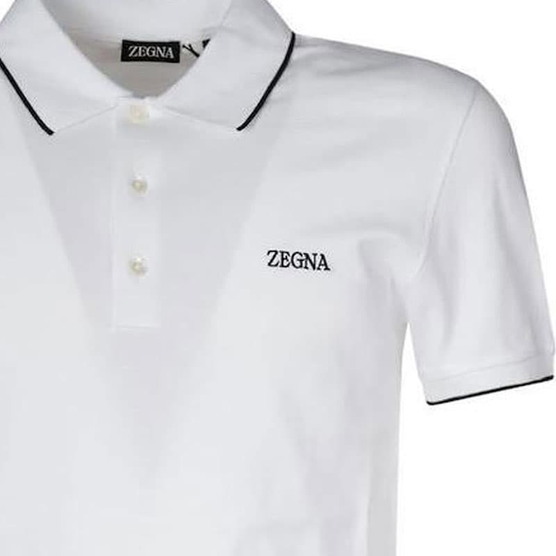 Поло Ermenegildo Zegna Белая Мужская Рубашка Поло - изображение 6