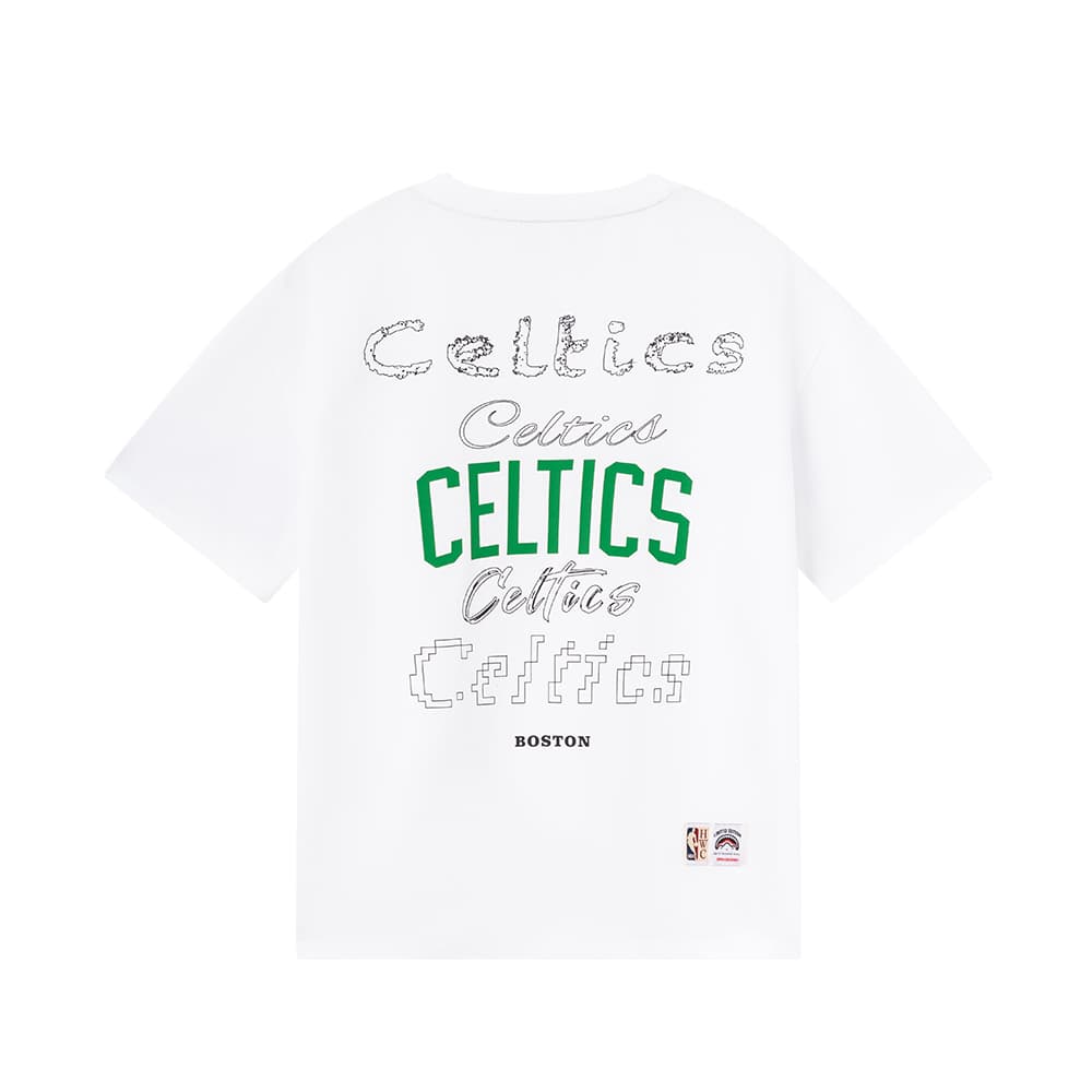 Футболка SPRAYGROUND | NBA HWC Celtic - Натуральный Белый Мужские Футболки - изображение 1
