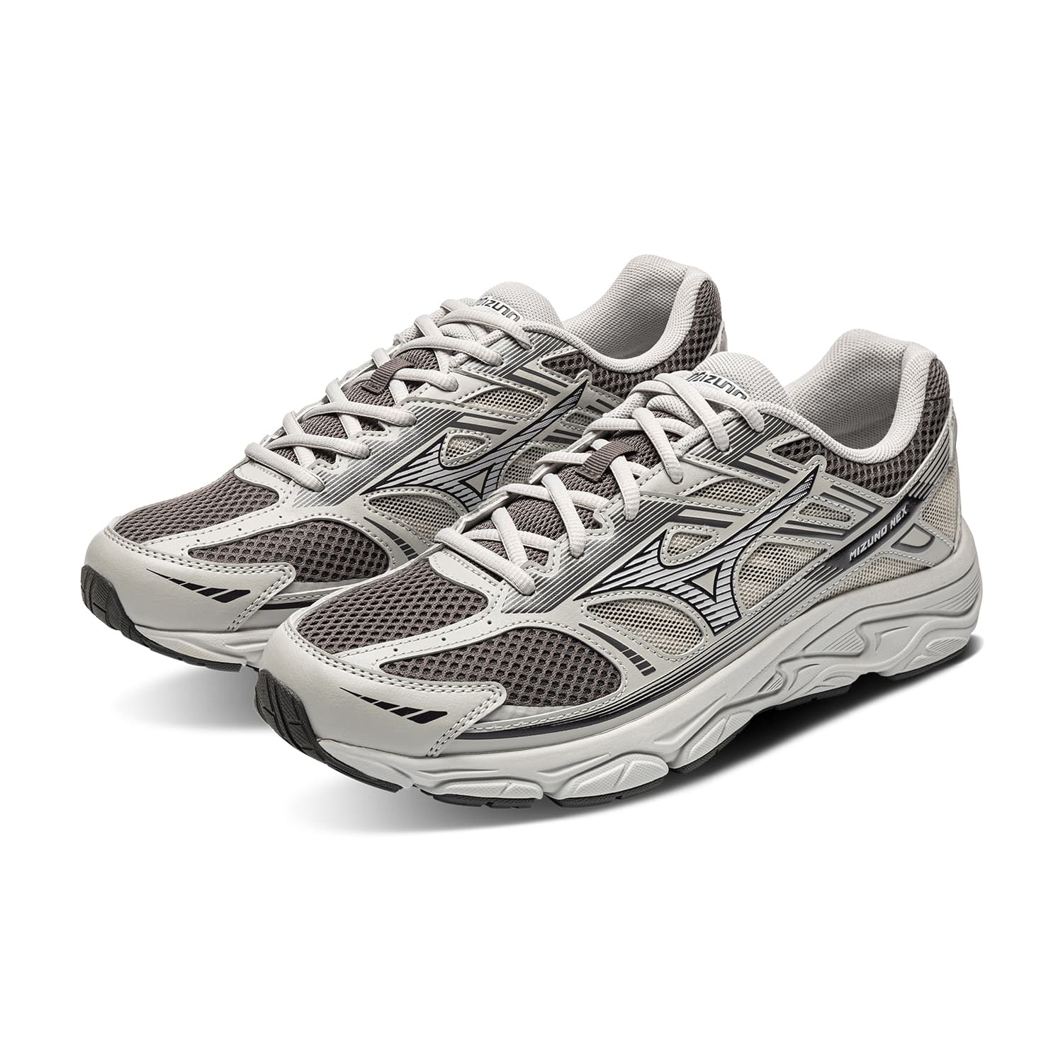 Кроссовки для бега Mizuno NEX Low Топ Повседневные кроссовки для бега Унисекс Бетонно-серый - изображение 4