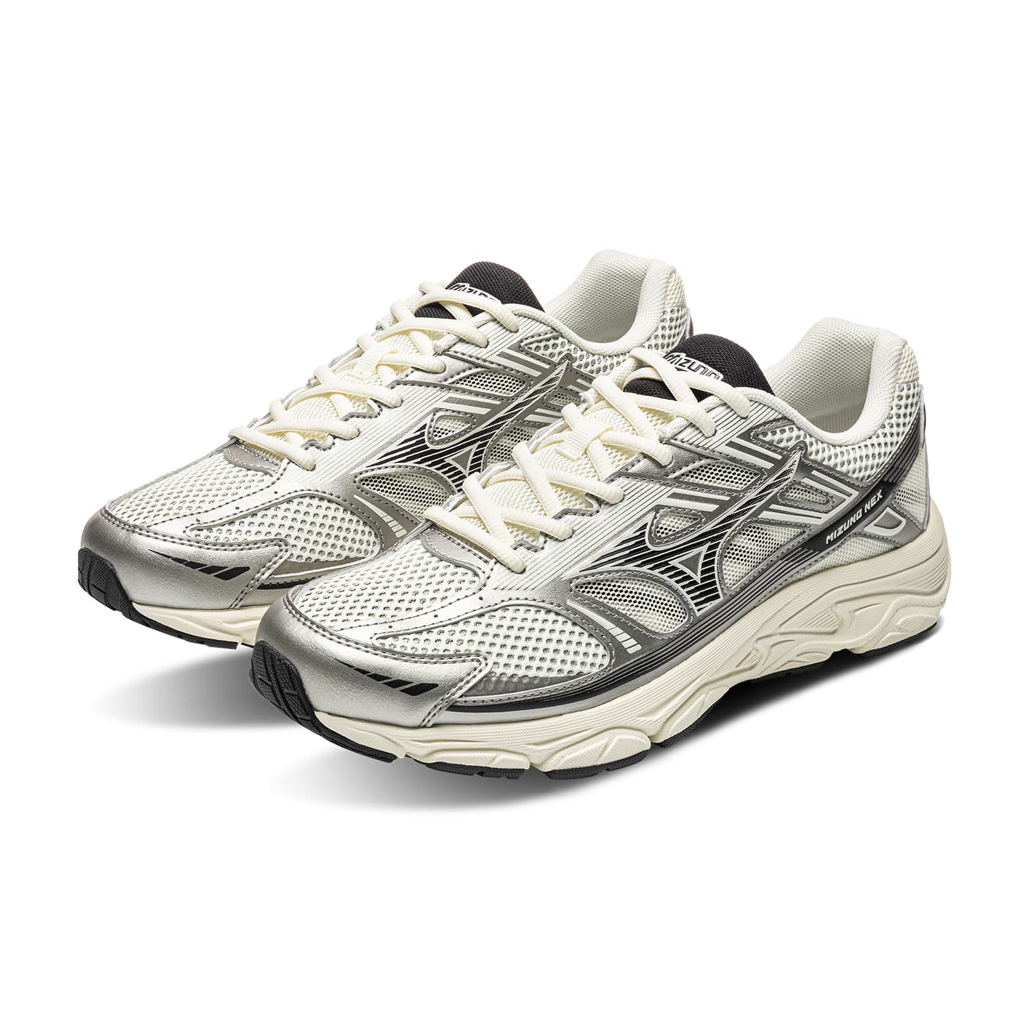 Кроссовки для бега Mizuno NEX Low Топ Повседневные кроссовки для бега Унисекс Мерцающее серебро - изображение 4