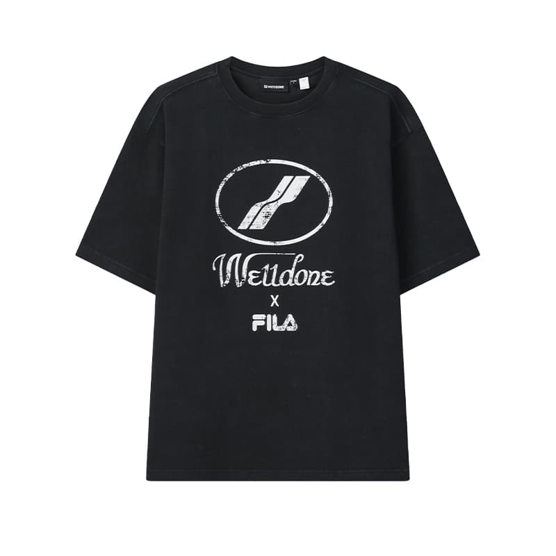 Футболка FILA x WE11DONE T-Shirt Унисекс Темно-черный - изображение 1