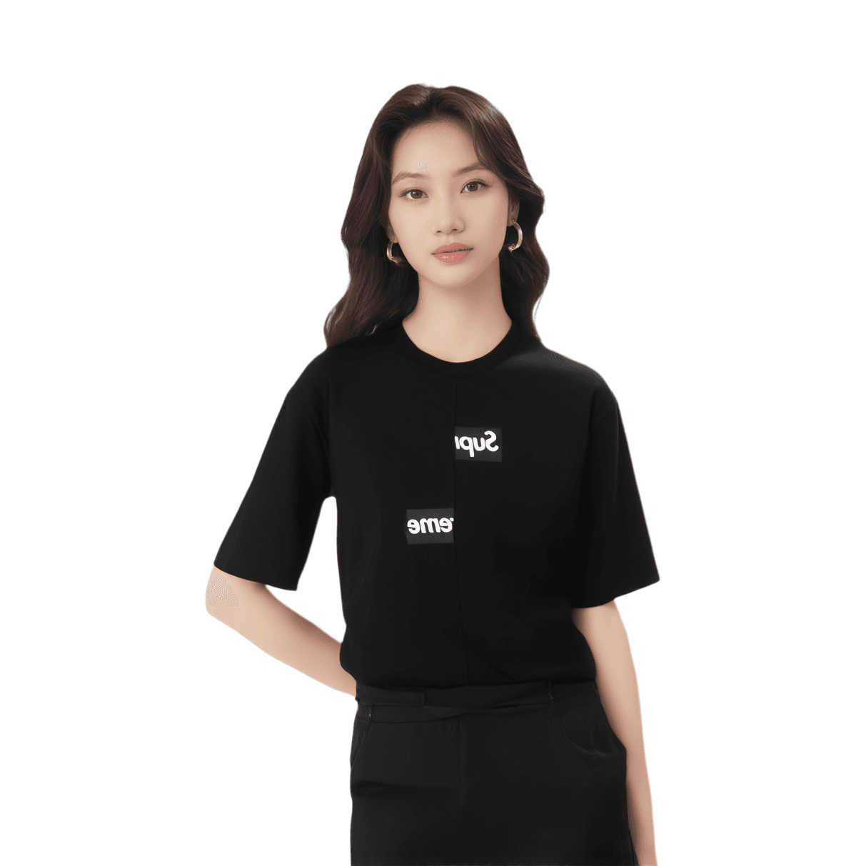Футболка Supreme x Comme des Garcons SHIRT Split Box Logo Tee - изображение 3