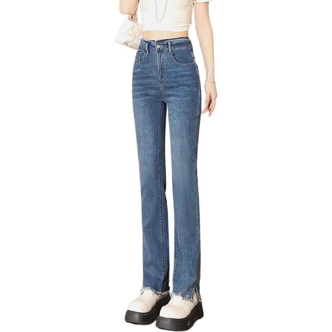 Джинсы Tonlion Medium Blue Women's Jeans Тонлион Средне-синие Женские Джинсы - изображение 1
