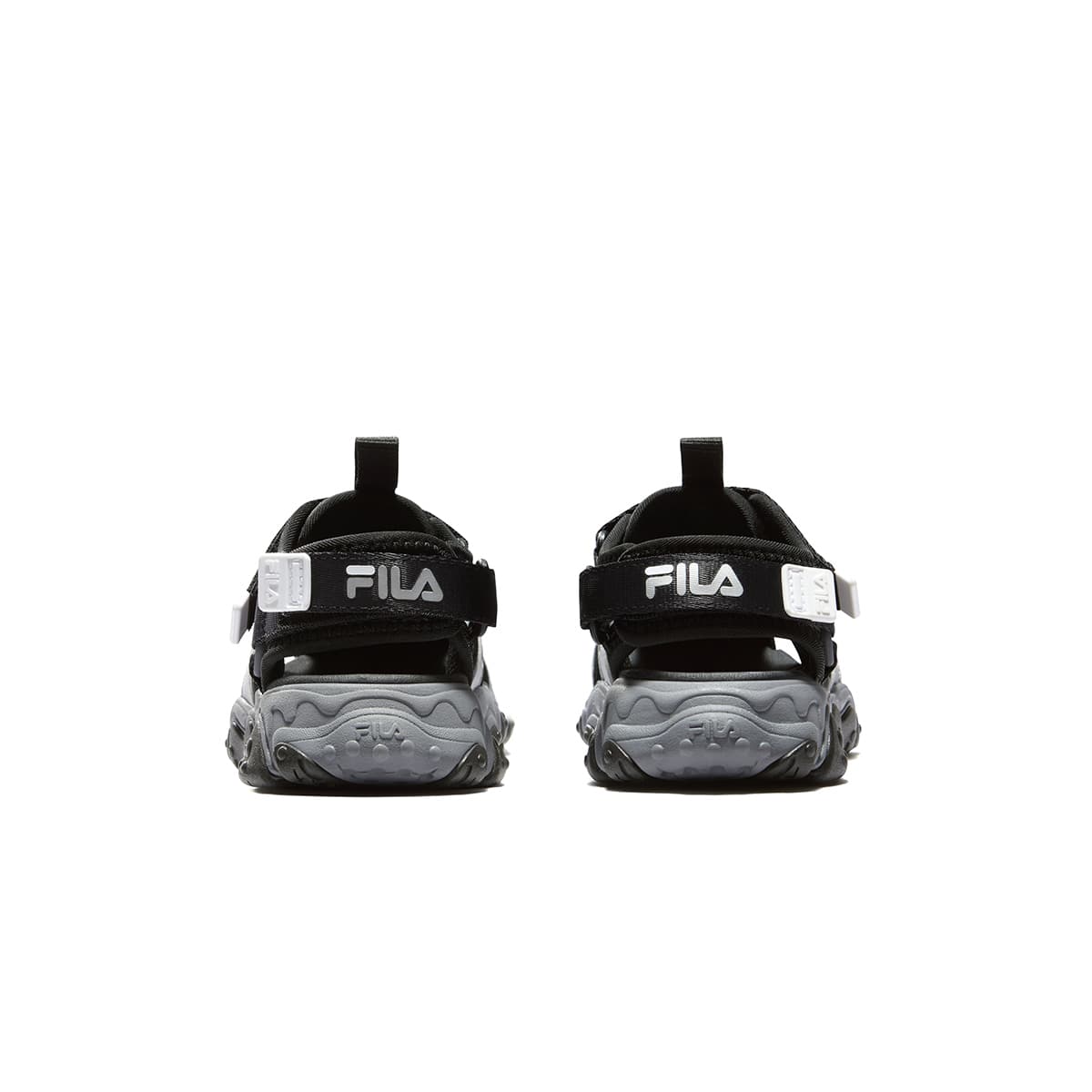 Сандалии FILA KIDS Синтетическая кожа текстиль Anti KICK устойчивый к истиранию дышащие сандалии Черный Космический серебристый - изображение 4