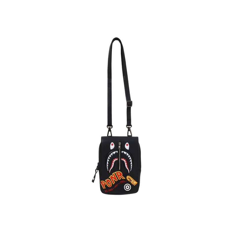 Сумка через плечо A BATHING APE Сумка через плечо из синтетической кожи стандартная (стандартная) унисекс черная - изображение 3