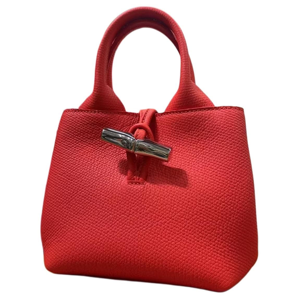 Сумка LONGCHAMP Le Roseau Коровья кожа Сумки Мини-версия Женские Вермильон - изображение 1
