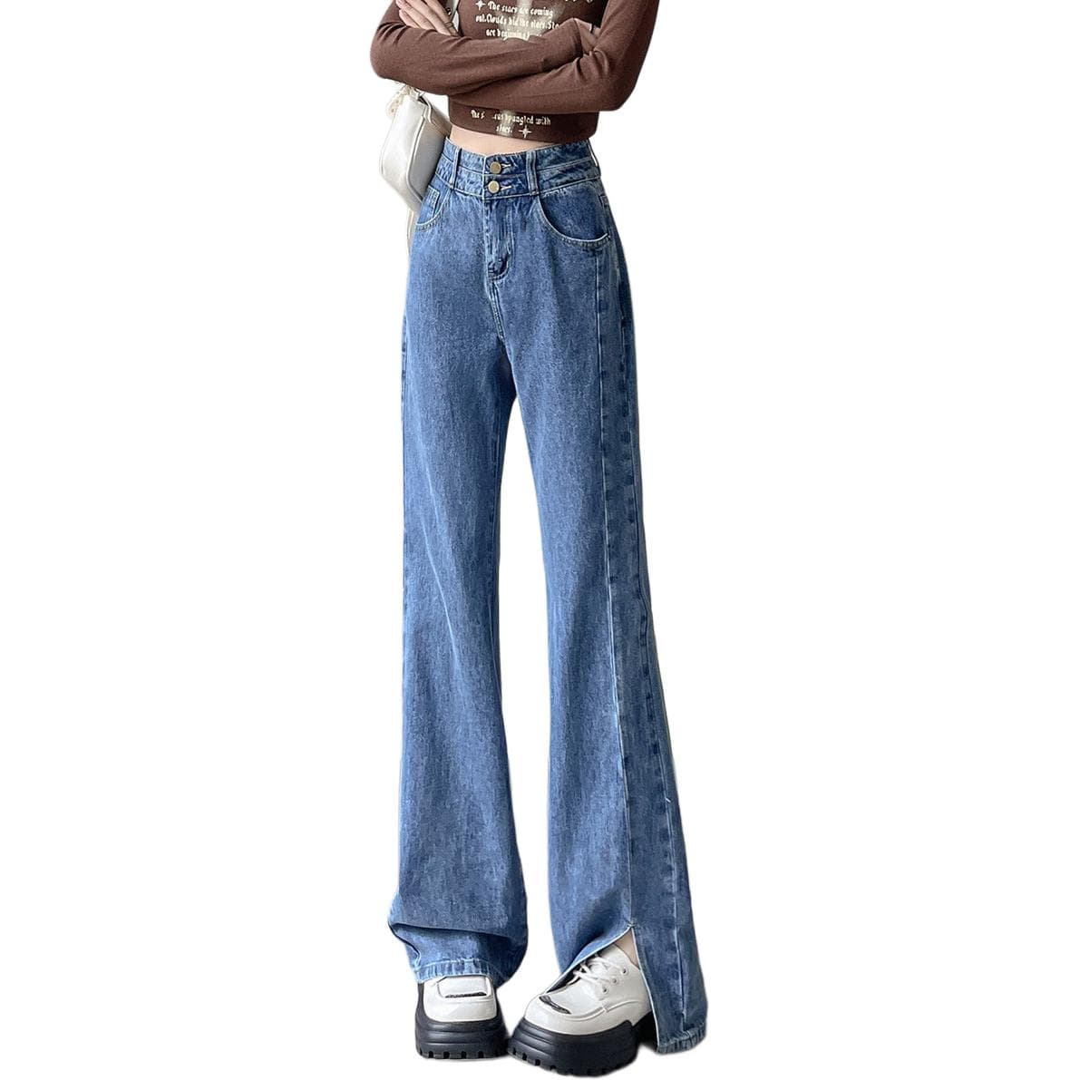 Джинсы Tonlion Medium Blue Women's Jeans Тонлион Средне-синие Женские Джинсы - изображение 1