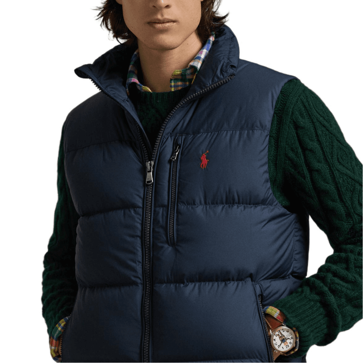 Куртка Polo Ralph Lauren Пуховый жилет Мужской Морской синий - изображение 4