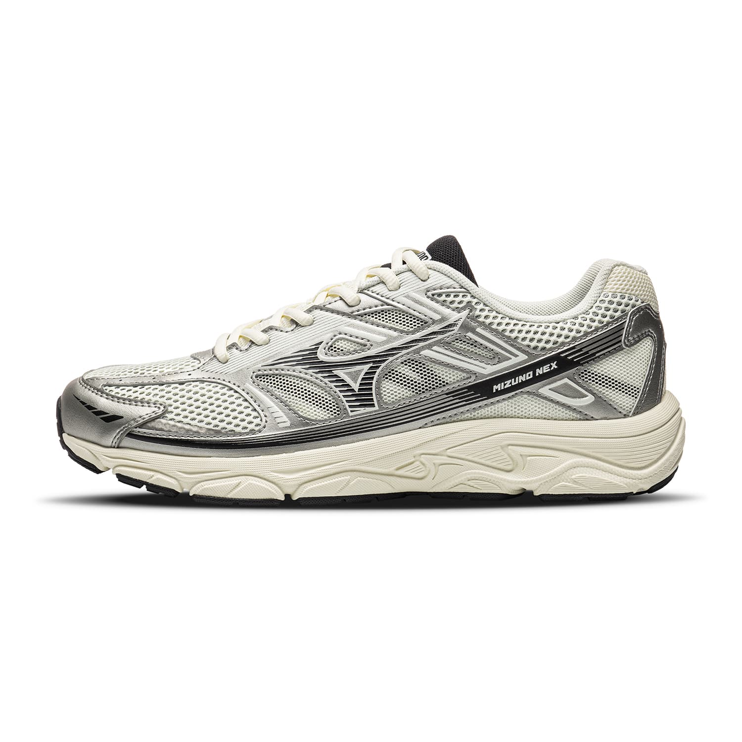 Кроссовки для бега Mizuno NEX Low Топ Повседневные кроссовки для бега Унисекс Мерцающее серебро - изображение 1