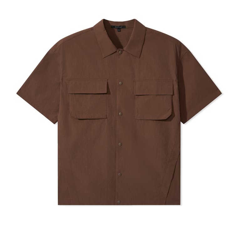 Рубашка Cabbeen Кофейный (Casual Versatile) Мужские Рубашки - изображение 1