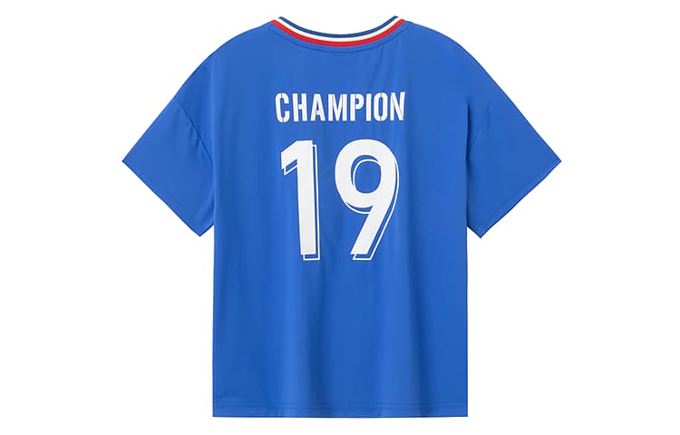 Футболка Champion Kids Синий Ожерелье-чокер и Рукава Kids T Рубашки - изображение 2