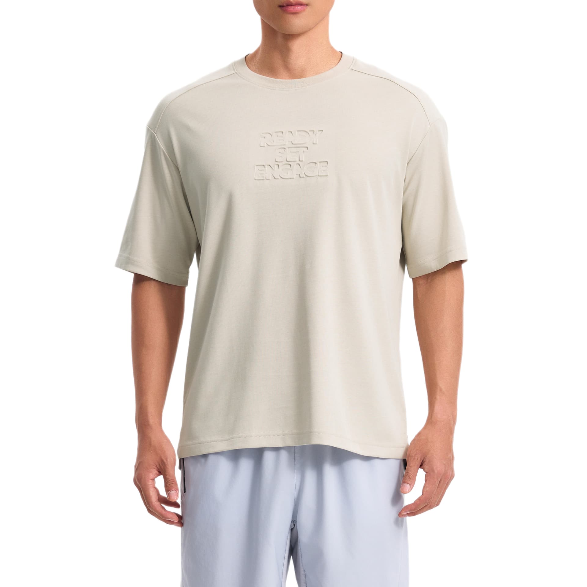 Футболка DECATHLON Linen Beige Мужская T-Рубашка - изображение 1
