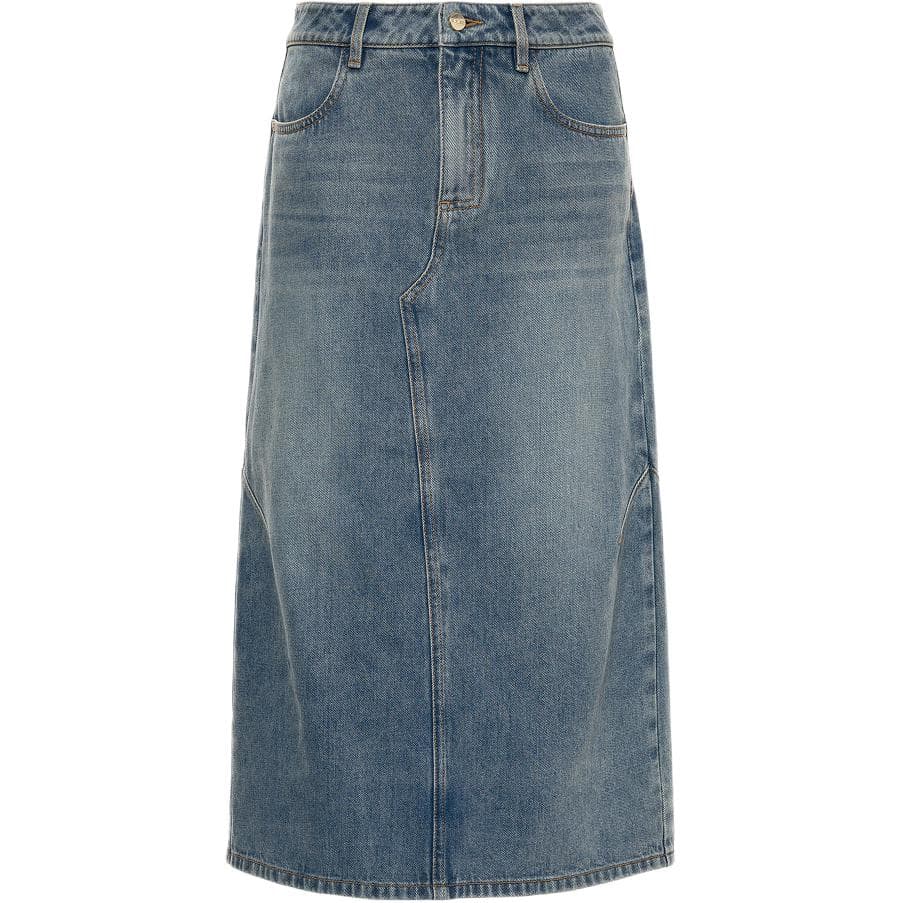 PINKO SS26 Джинсовая длинная юбка для женщин - изображение 2