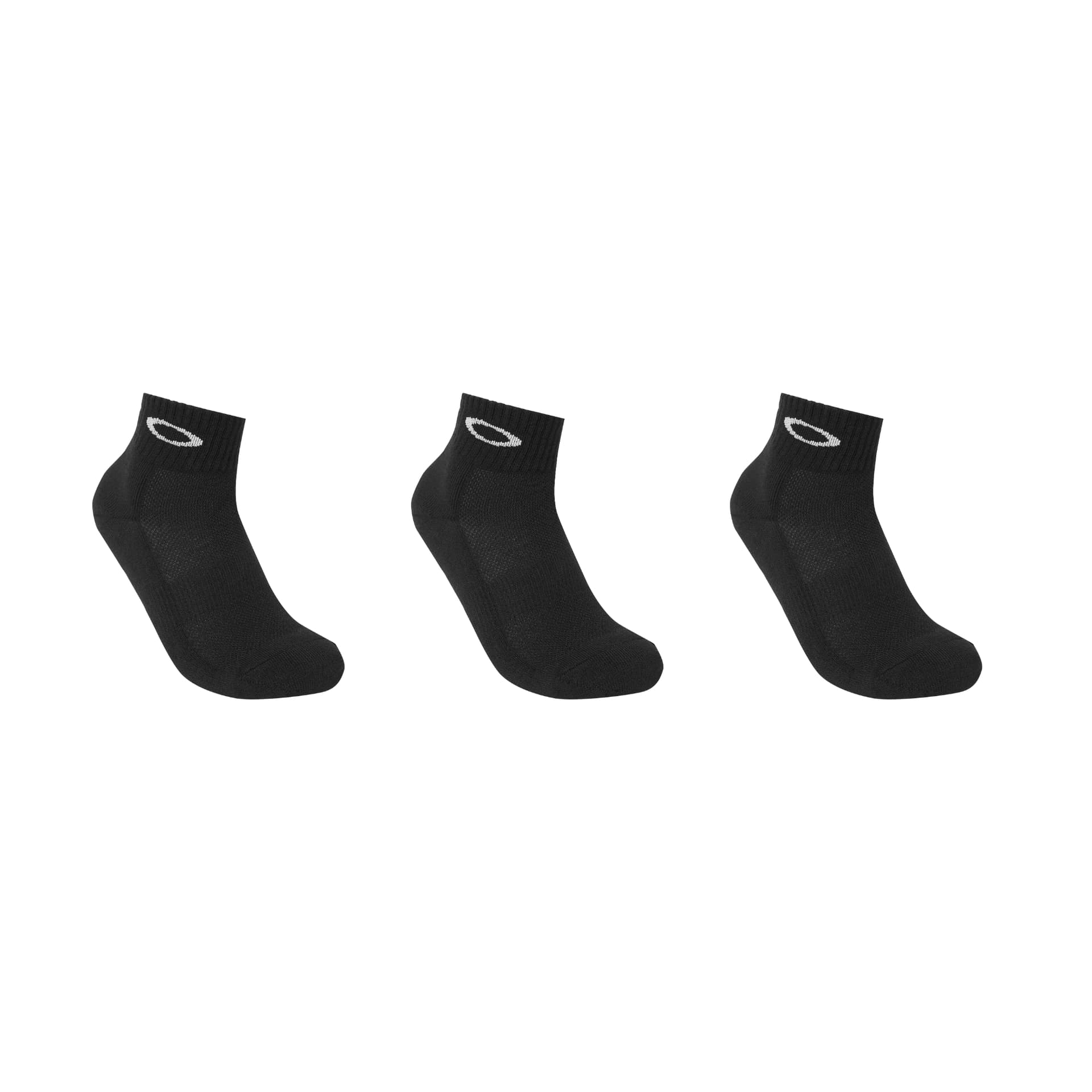 Oakley Bright Black 3 Pack Unisex Ankle Socks Oakley Яркий Черный 3 Пачка Унисекс Носки до щиколотки - изображение 1