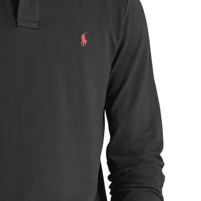 Поло Polo Ralph Lauren Поло Классическая версия Мужской Черный - изображение 4