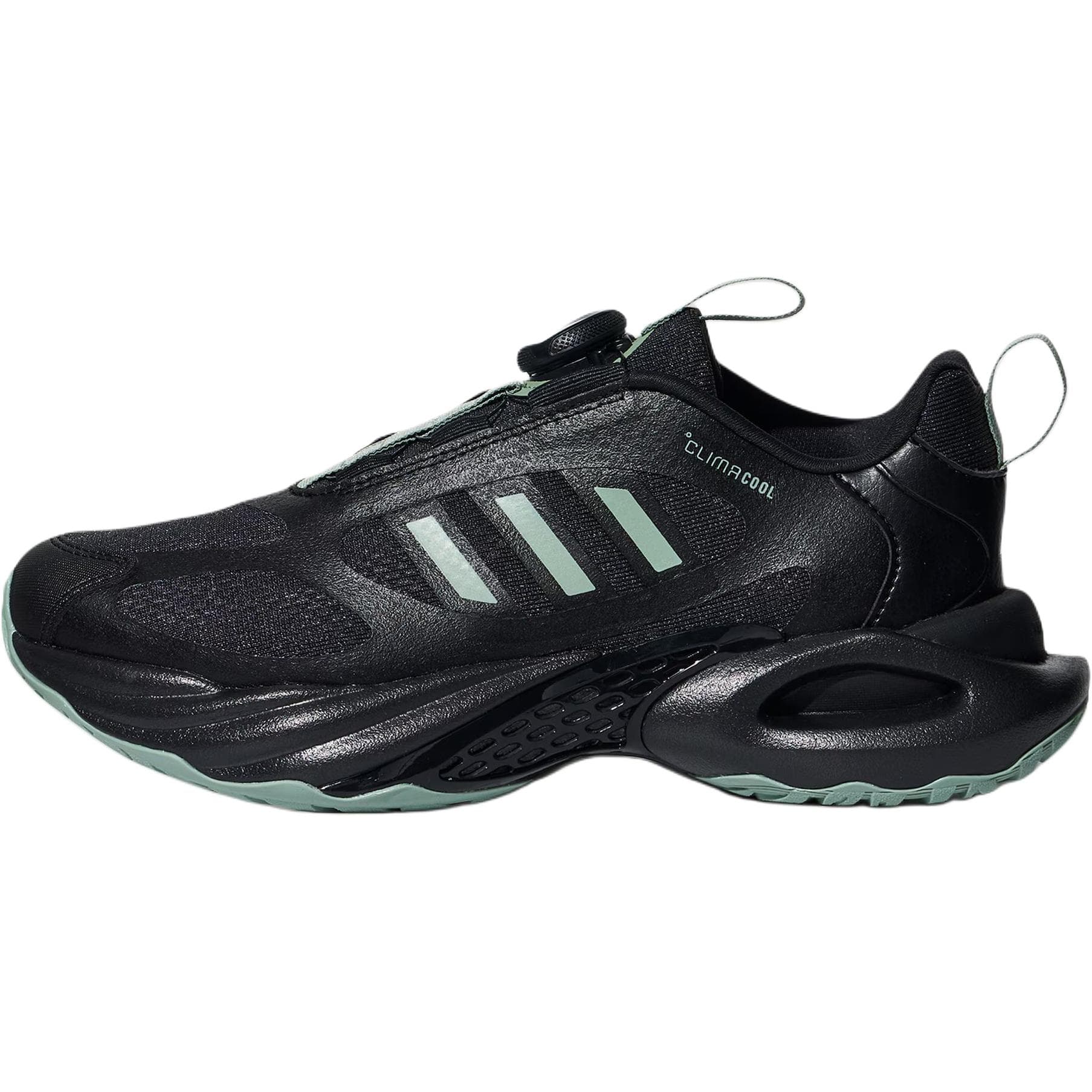 Кроссовки Adidas Climacool Vento 4,0 Low Топ Детские беговые кроссовки Черно-зеленый Унисекс - изображение 1