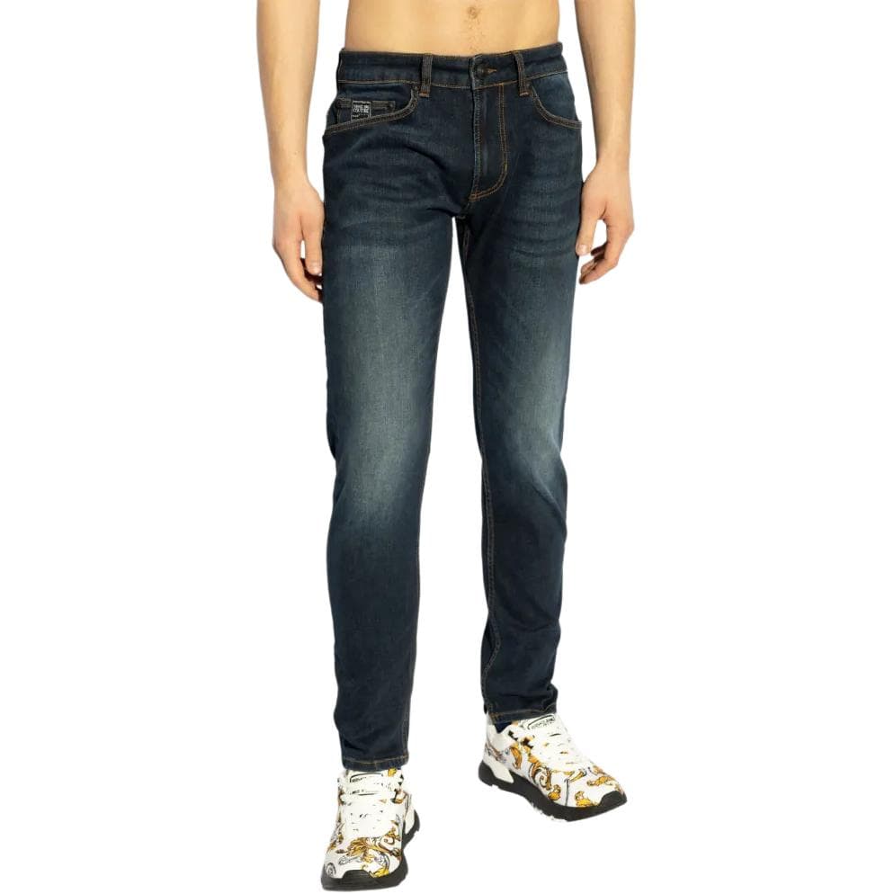 Штаны VERSACE JEANS COUTURE SS25 Джинсы Мужские Морской Синий - изображение 2