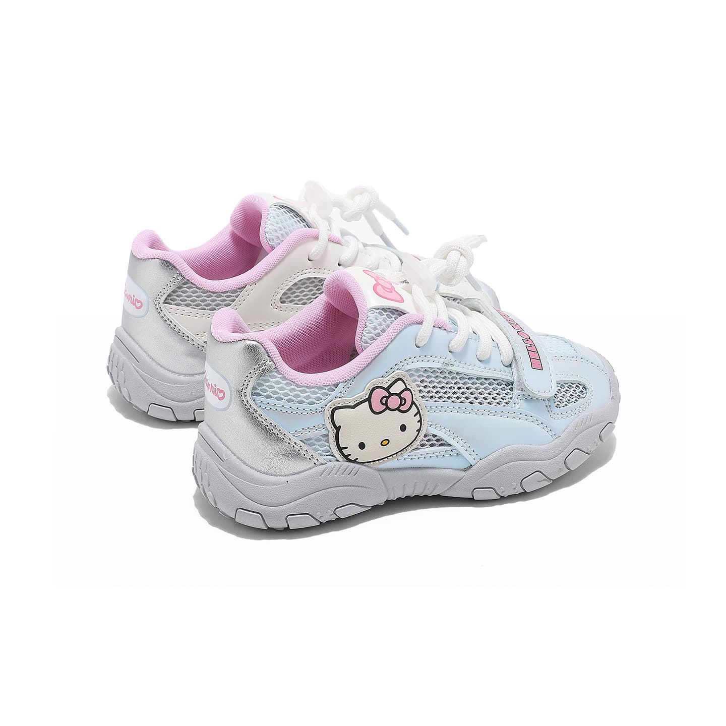 Кроссовки Sanrio x Hello Kitty Синтетическая кожа текстиль противоскользящий дышащий амортизация и легкость низкий топ - изображение 4