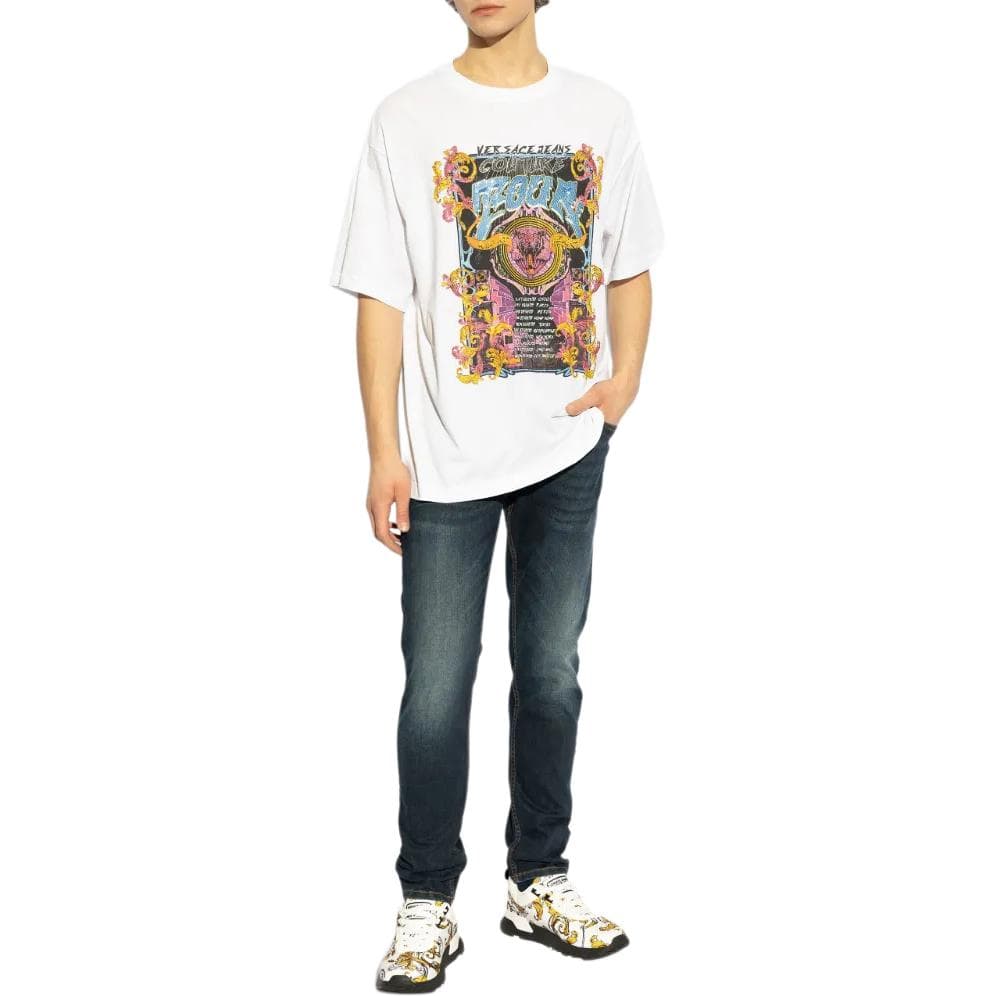 Штаны VERSACE JEANS COUTURE SS25 Джинсы Мужские Морской Синий - изображение 4