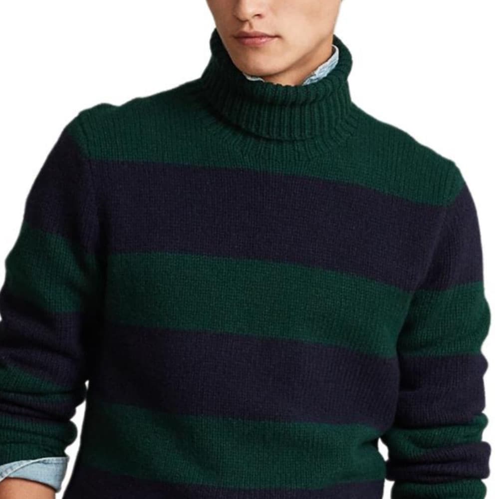 Кофта Polo Ralph Lauren Свитер Стандартный размер Мужской Зеленый синий Многоцветный - изображение 5