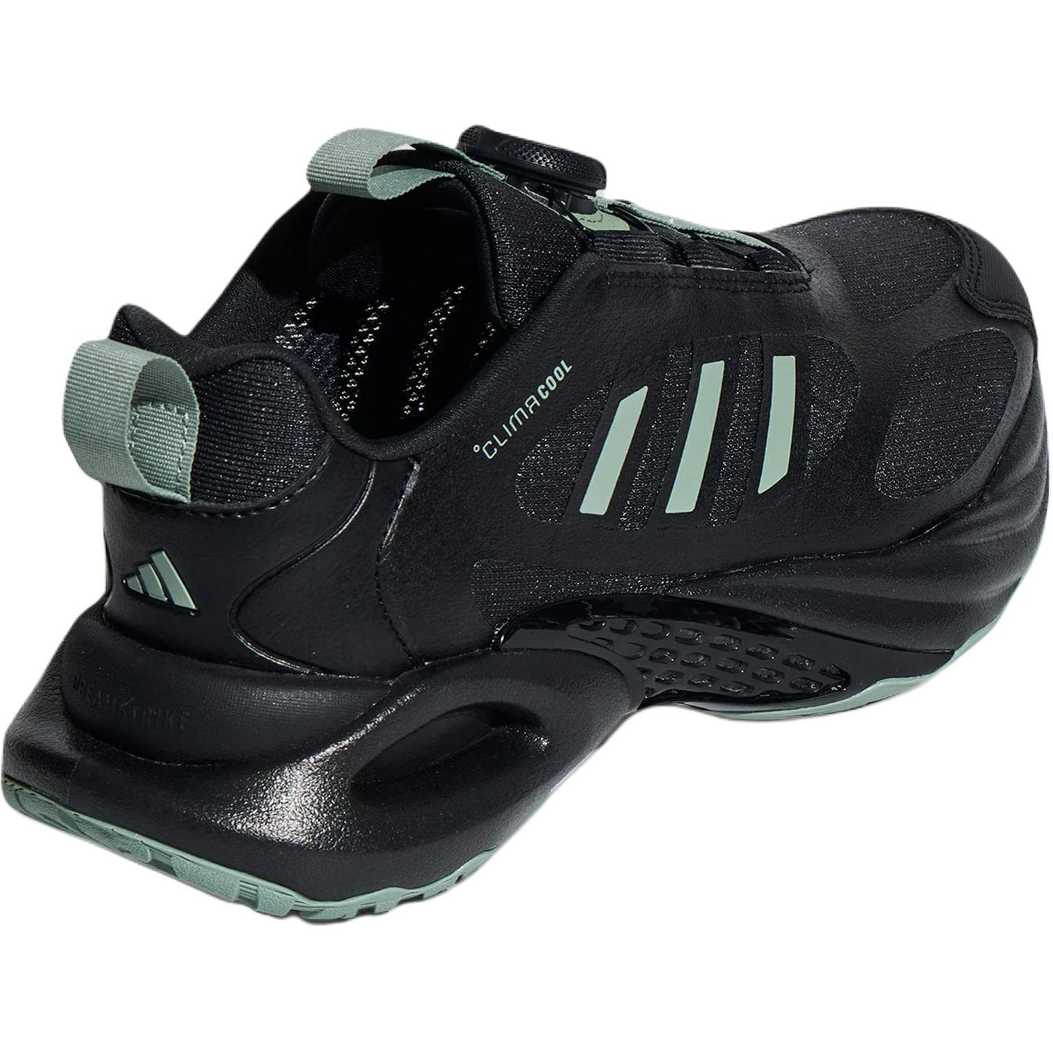 Кроссовки Adidas Climacool Vento 4,0 Low Топ Детские беговые кроссовки Черно-зеленый Унисекс - изображение 4