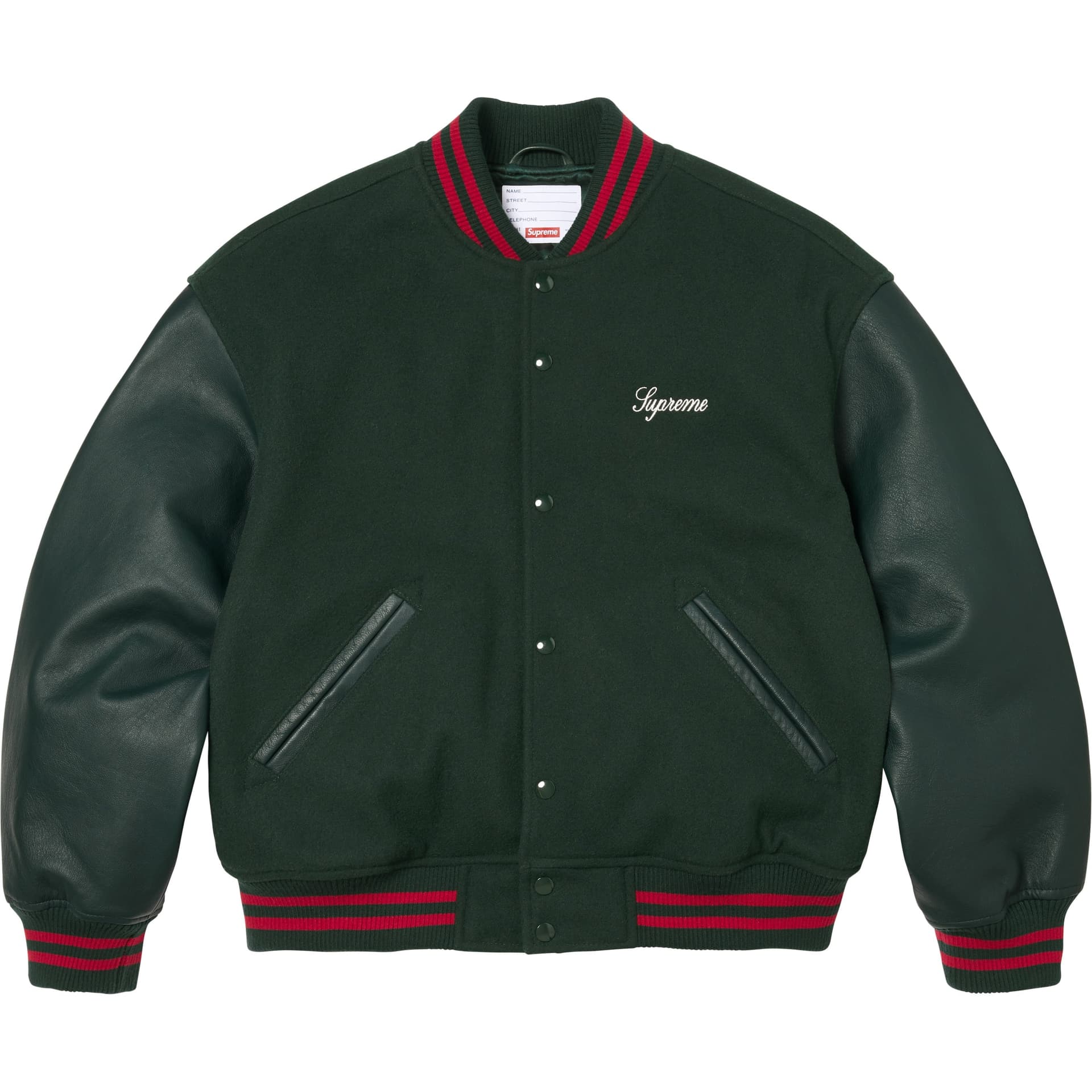 Куртка Supreme SS26 WEEK7 Крест VARSITY Куртка Унисекс - изображение 2