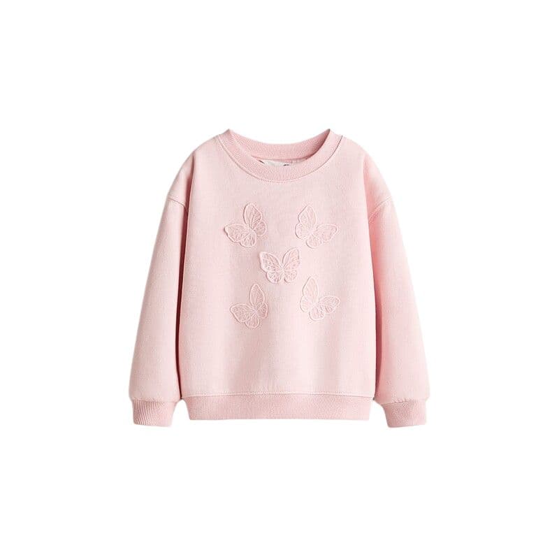 H&M Светло-розовый Бабочка Детская Толстовка - изображение 1
