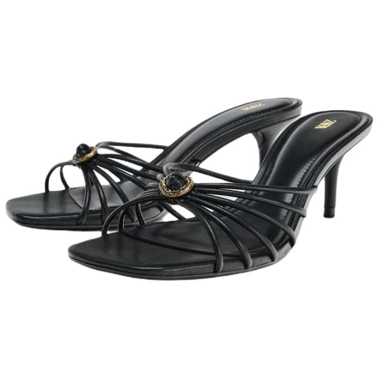 Сандалии ZARA Шлепанцы Black Women's - изображение 3