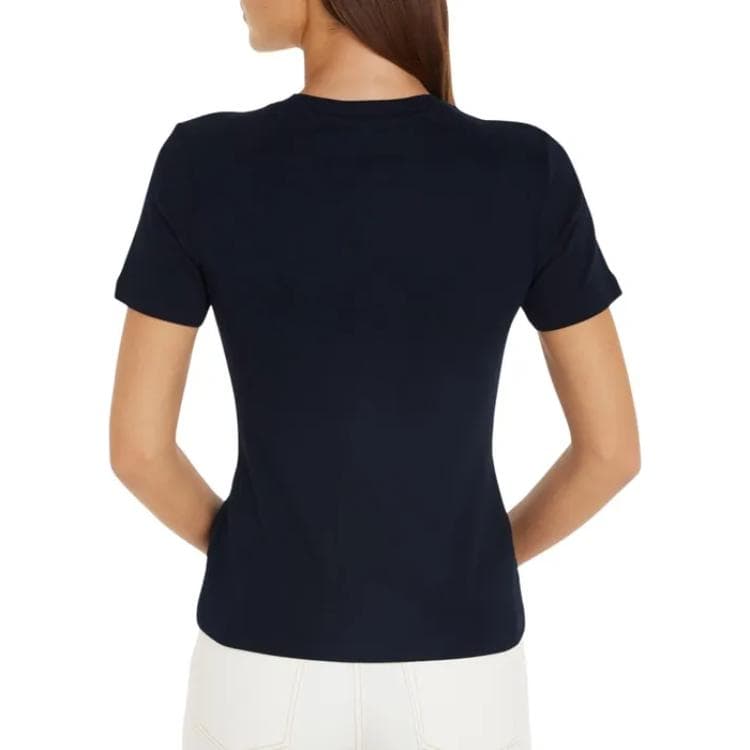 Футболка Tommy Hilfiger T-рубашка женская темно-синяя - изображение 4