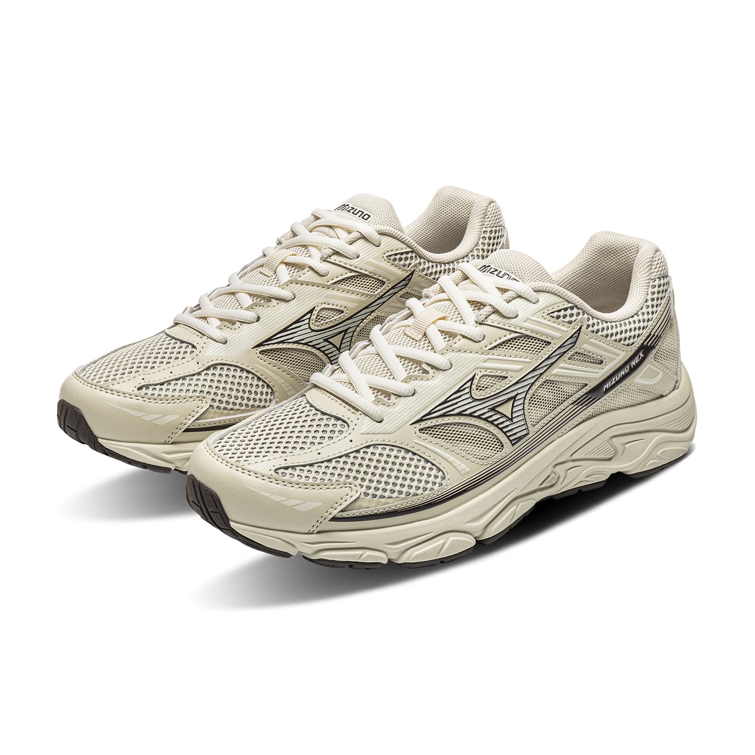 Кроссовки для бега Mizuno NEX Low Топ Повседневные кроссовки для бега Унисекс Ледяно-белый - изображение 4