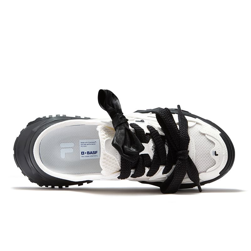 Сандалии FILA FUSION BIANCO MULE Закрытые тапочки Женские Снег Черный - изображение 4