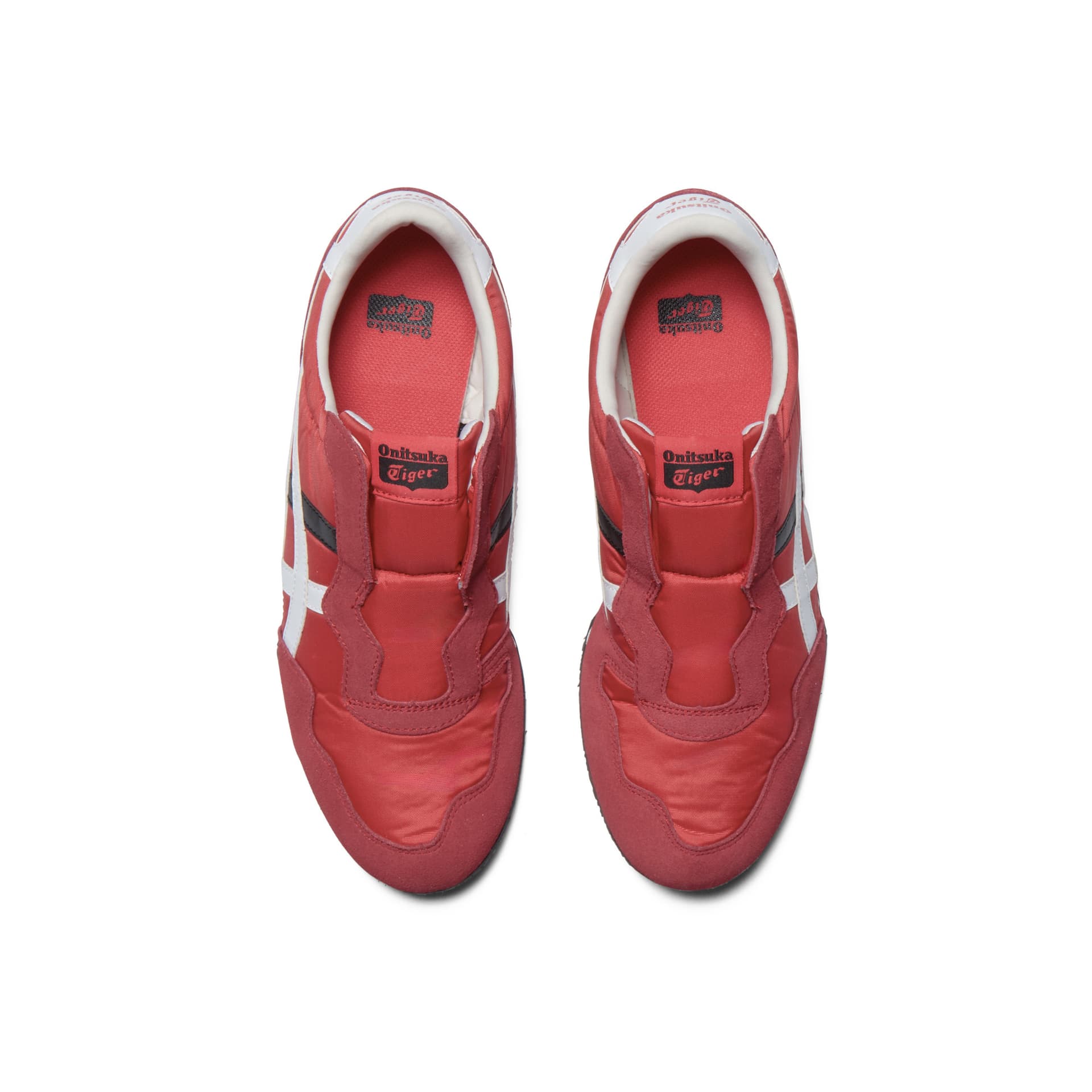 Кроссовки Onitsuka Tiger Serrano Slip-On Ткань Повседневная Обувь Унисекс Красная Белая - изображение 5