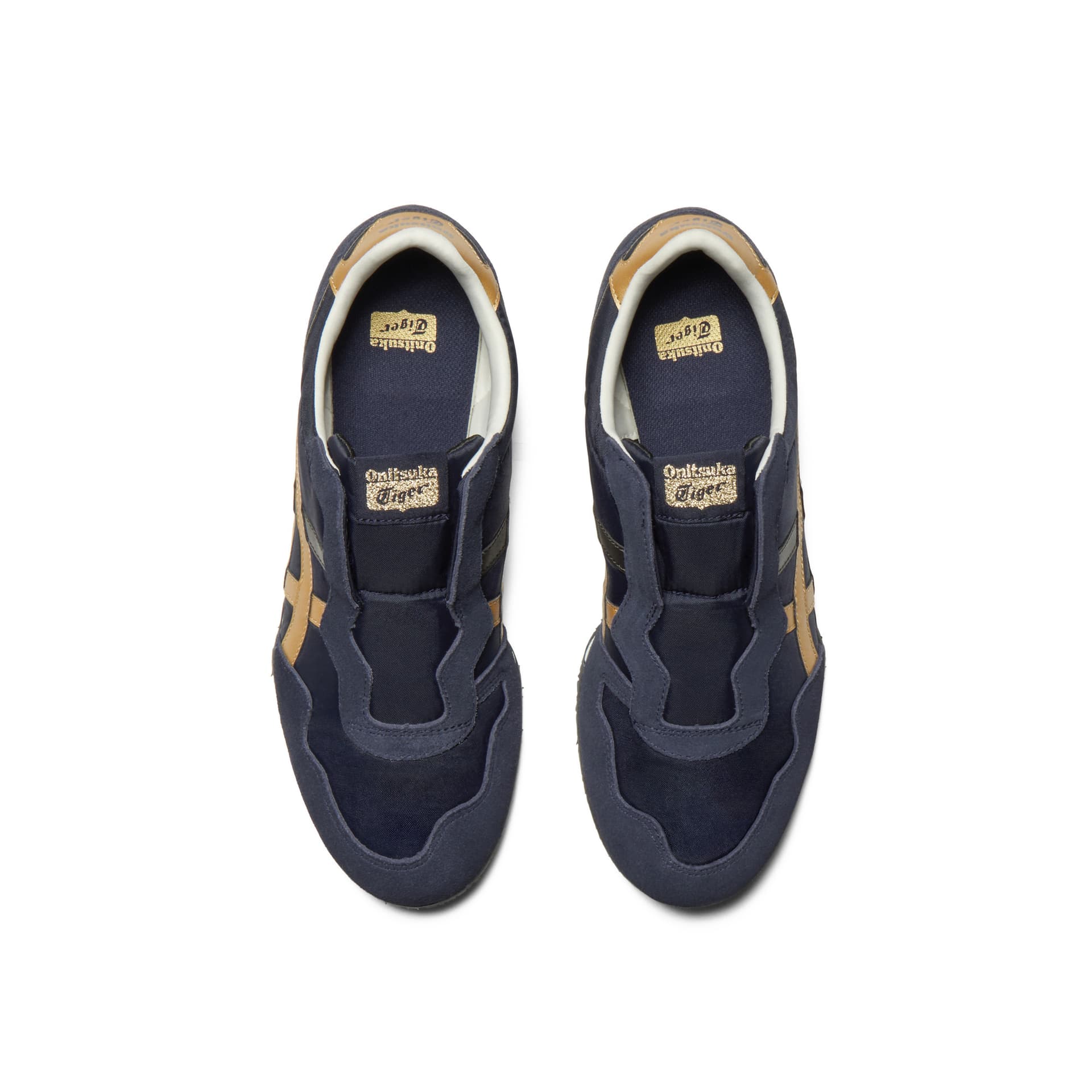 Кроссовки Onitsuka Tiger Serrano Slip-On Ткань Повседневная Обувь Унисекс Темно-Синий - изображение 5