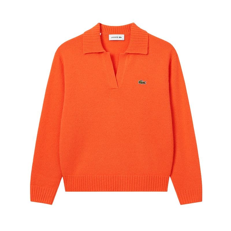 Свитер из плюшевого материала с круглым узором женский LACOSTE - изображение 3