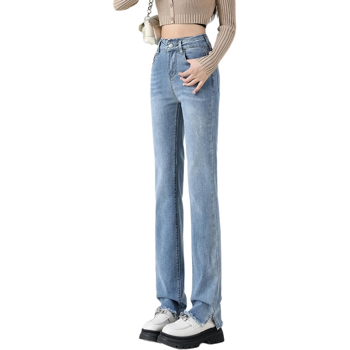 Джинсы Tonlion Medium Blue Women's Jeans Тонлион Средне-синие Женские Джинсы - изображение 1