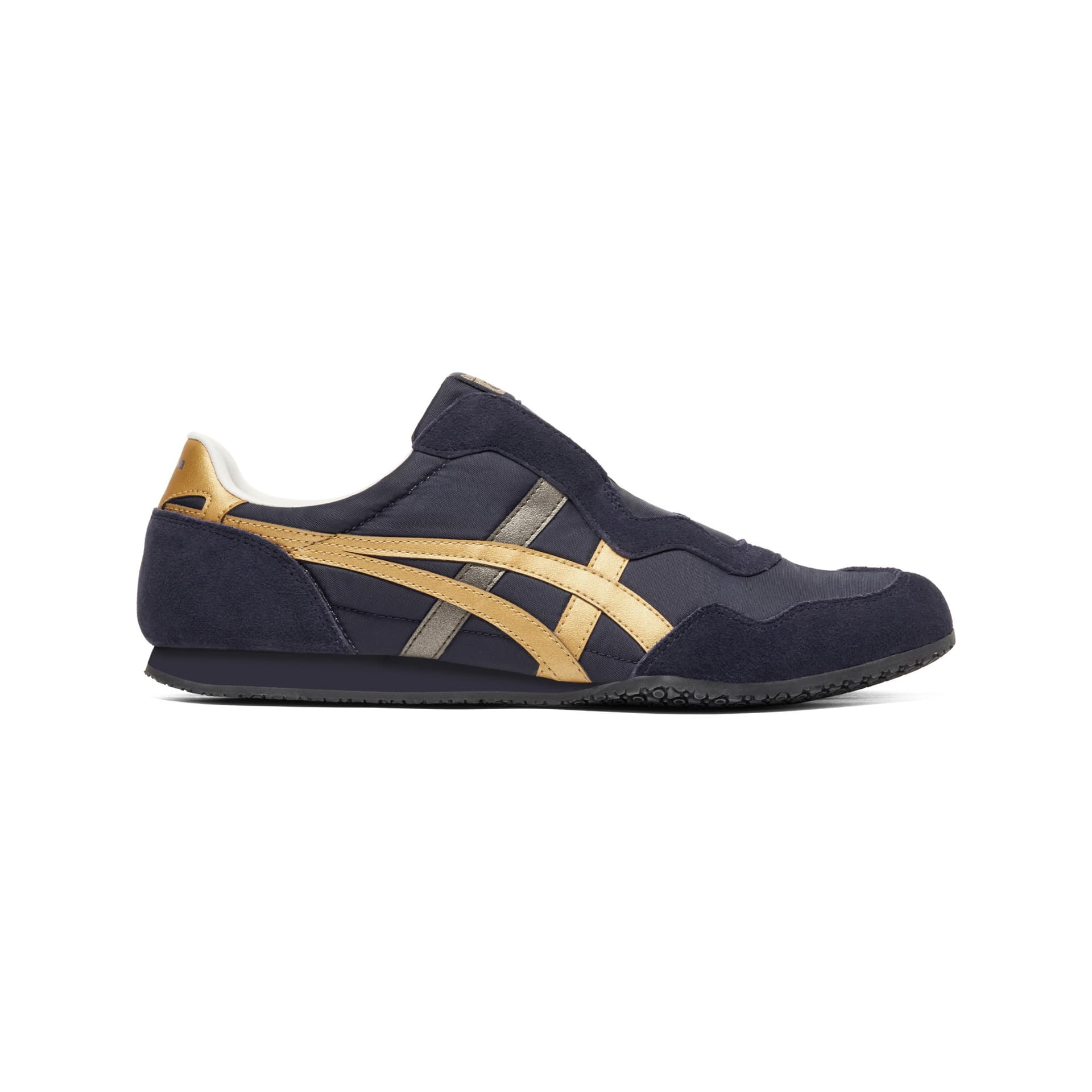 Кроссовки Onitsuka Tiger Serrano Slip-On Ткань Повседневная Обувь Унисекс Темно-Синий - изображение 2