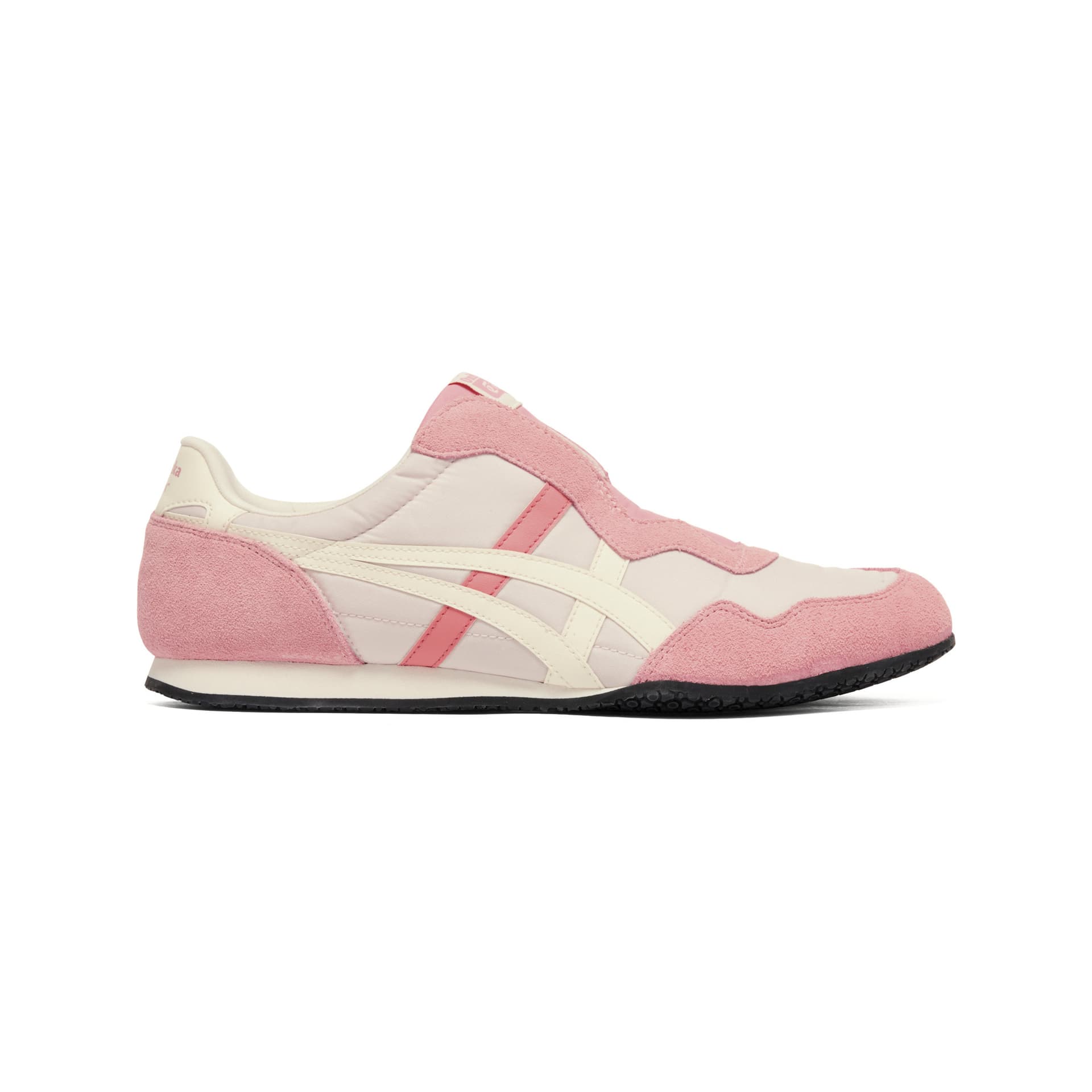 Кроссовки Onitsuka Tiger Serrano Slip-On Ткань Повседневная Обувь Унисекс Розовый Белый - изображение 2