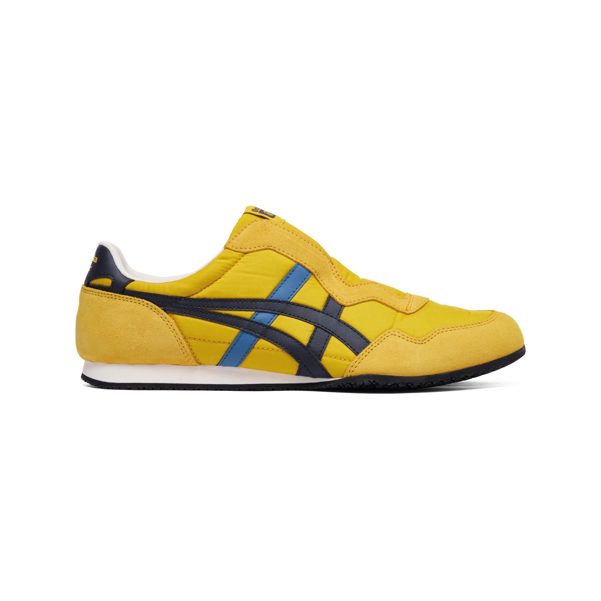 Кроссовки Onitsuka Tiger SERRANO Slip-On Ткань Повседневная Обувь Унисекс Желтый Темно-Синий - изображение 2